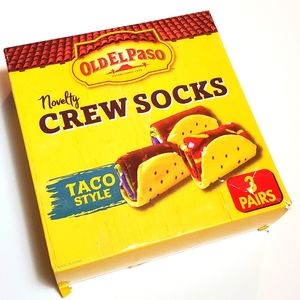 Old El Paso 3 Pack Adult Unisex Novelty Crew Socks Shoe Size 8-12